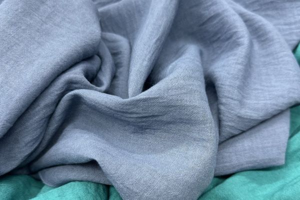 Плательная ткань Аделина жатка Голубой